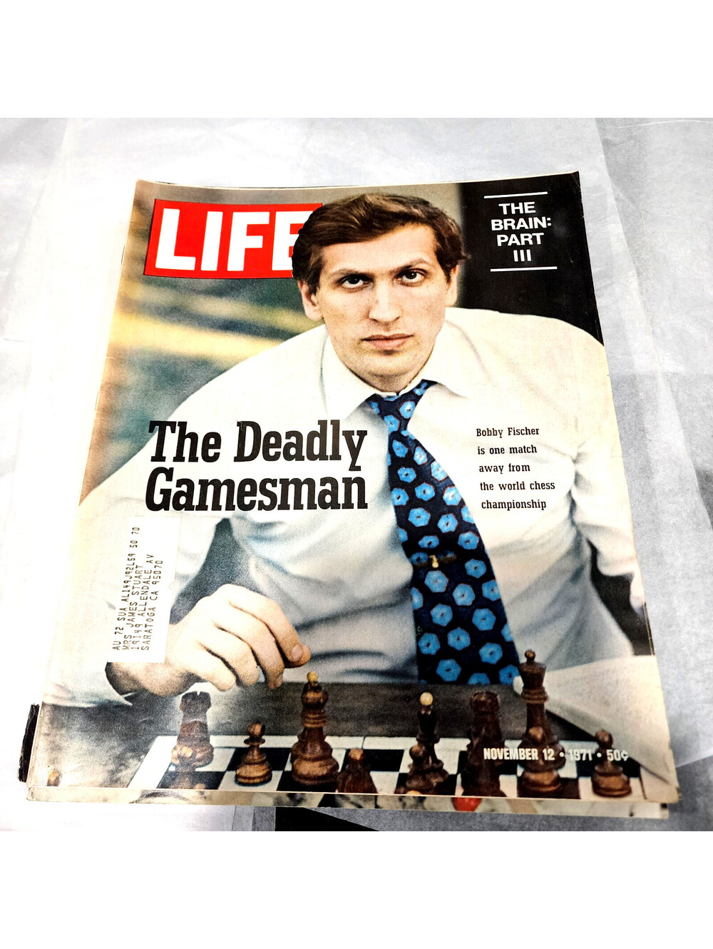 Vtg LIFE Magazine November 12 1971 Bobby Fischer Chess Deadly Gamesman Marlboro